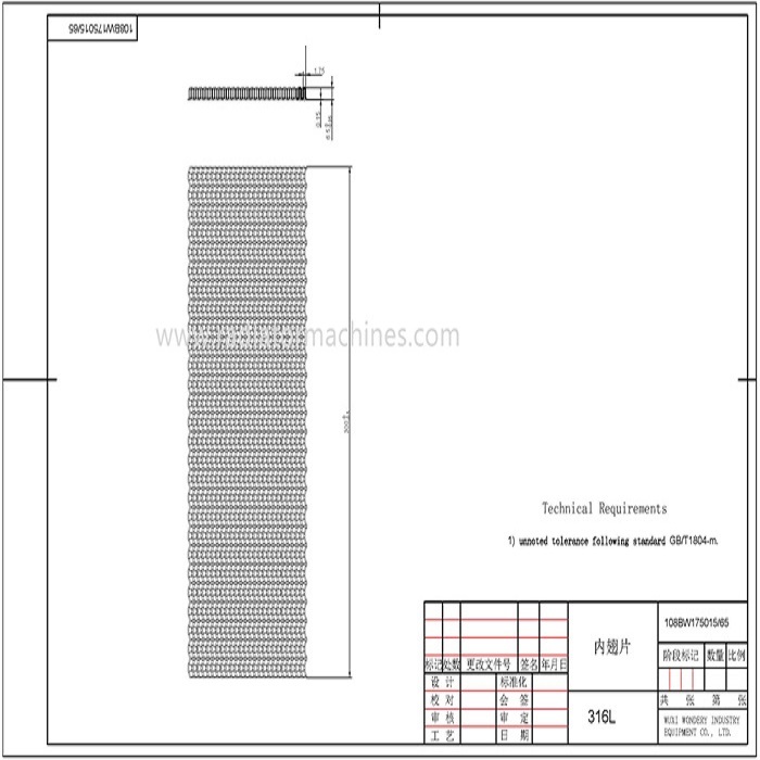 บล็อกบริษัทล่าสุดเกี่ยวกับ บริษัท อุปกรณ์อุตสาหกรรม WUXI WONDERY จำกัด เปิดตัวการจัดหาครีบแลกเปลี่ยนความร้อนประสิทธิภาพสูงอย่างครอบคลุม