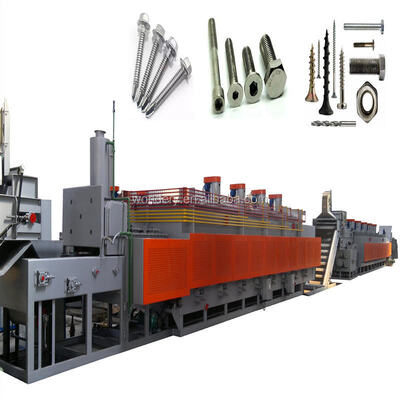 ซื้อ WONDERY ไฟฟ้าต่อเนื่องการคาร์บิวራይสต์การเรื้อรัง Mesh Belt Furnace ด้วยการควบคุมอุณหภูมิที่แม่นยํา 500KW สําหรับการรักษาความร้อนของ Fasteners การผลิตออนไลน์