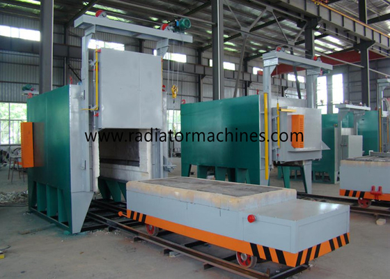2700 × 1600 × 1100 มม. ไฟฟ้า Double Bogie Hearth Furnace กระบวนการหลอมด้านล่างของรถยนต์