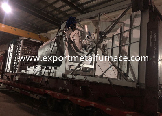 2000KGS เตาหลอมโลหะแบบโรตารี่ประหยัดพลังงานเศษซากตะกั่วจากแก๊ส